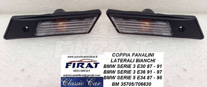 FANALINO LATERALE BMW SERIE 3 E30/36 - SERIE 5 E34 BIANCO